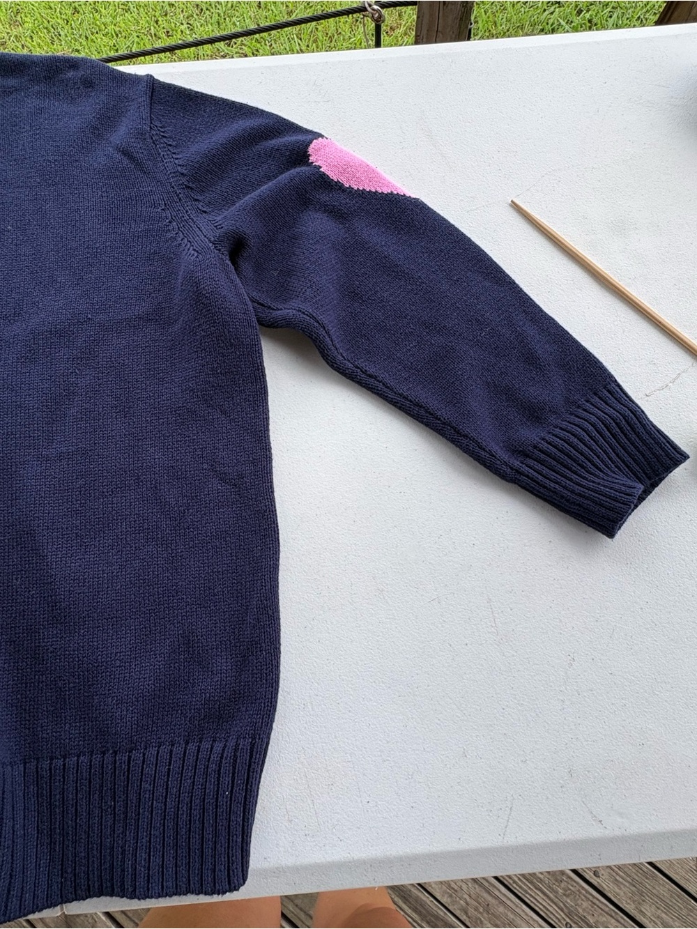 St. John’s Bay 1X Navy Pink Red Heart Crewneck Sweater NWT Valentines - Picture 9 of 10